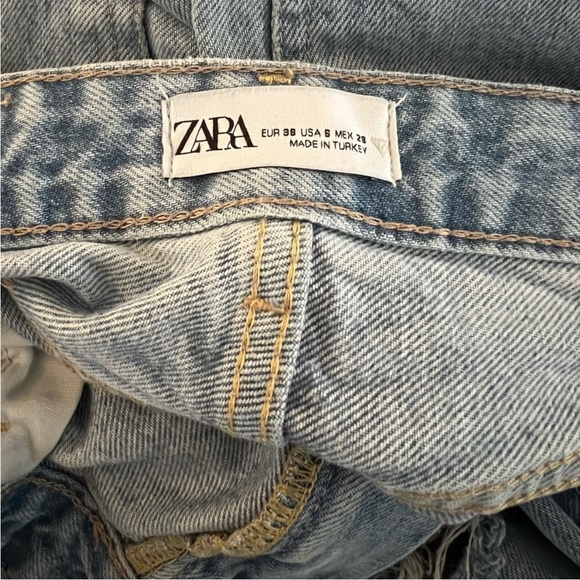 Zara TRF Ripped wide leg jeans size 6 - Picture 11 of 13